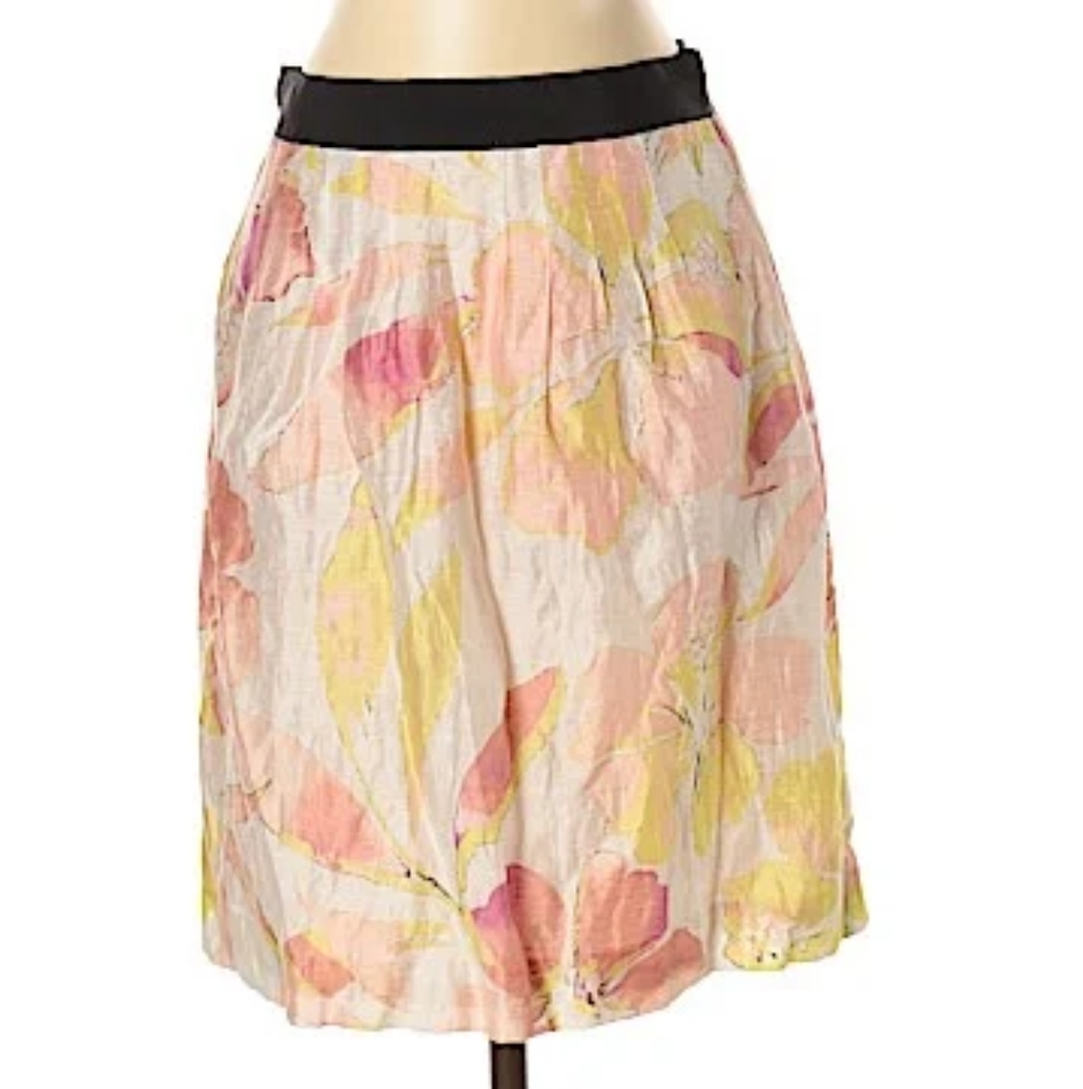 Ann Taylor Linen floral skirt